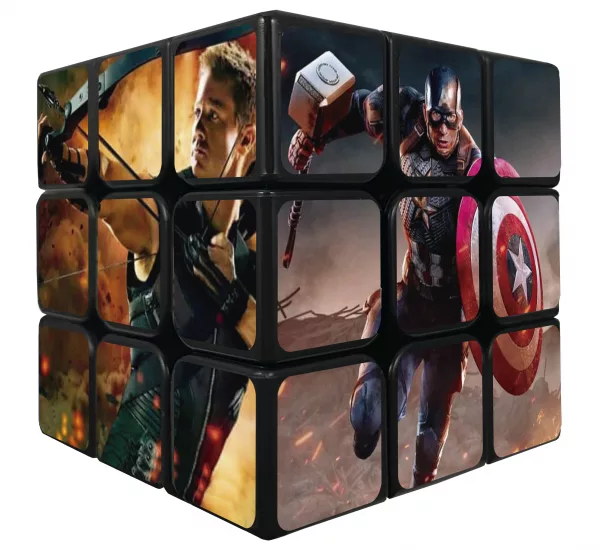 Cubo de rubik temático de Marvel, Capitán América y Ojo de Halcón - Comprar cubos de rubik modificados